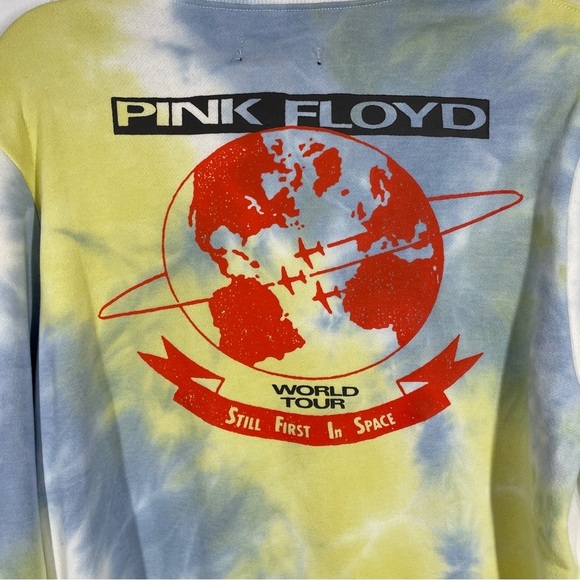 NEW Junk Food Pink Floyd Tie Dye World Tour First In Space Graphic Sweatshirt S - Picture 4 of 7